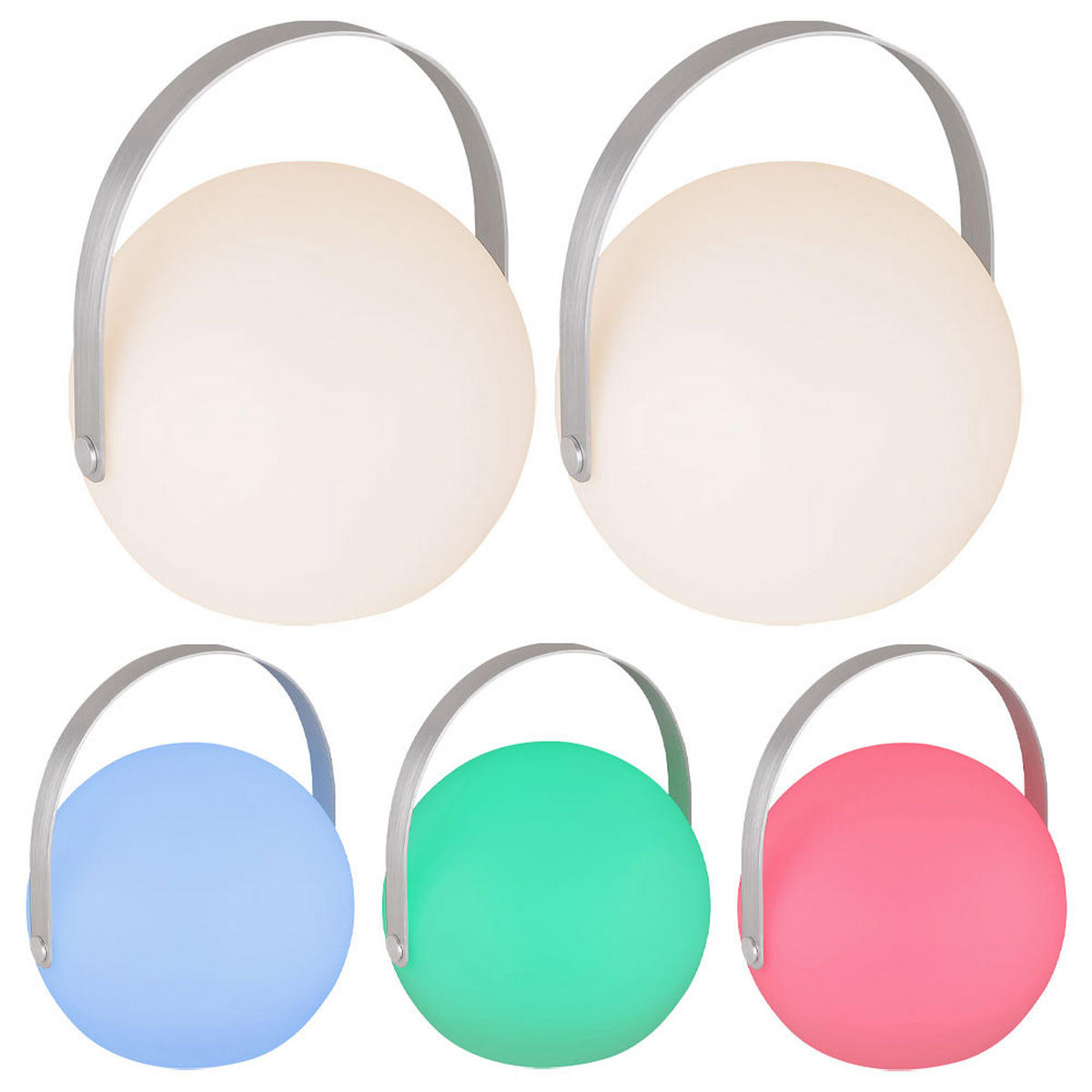 LED AUSSENLEUCHTE Kugel Weiß - Weiß, Metall (18.9/18.9/21cm) - Globo Lighting