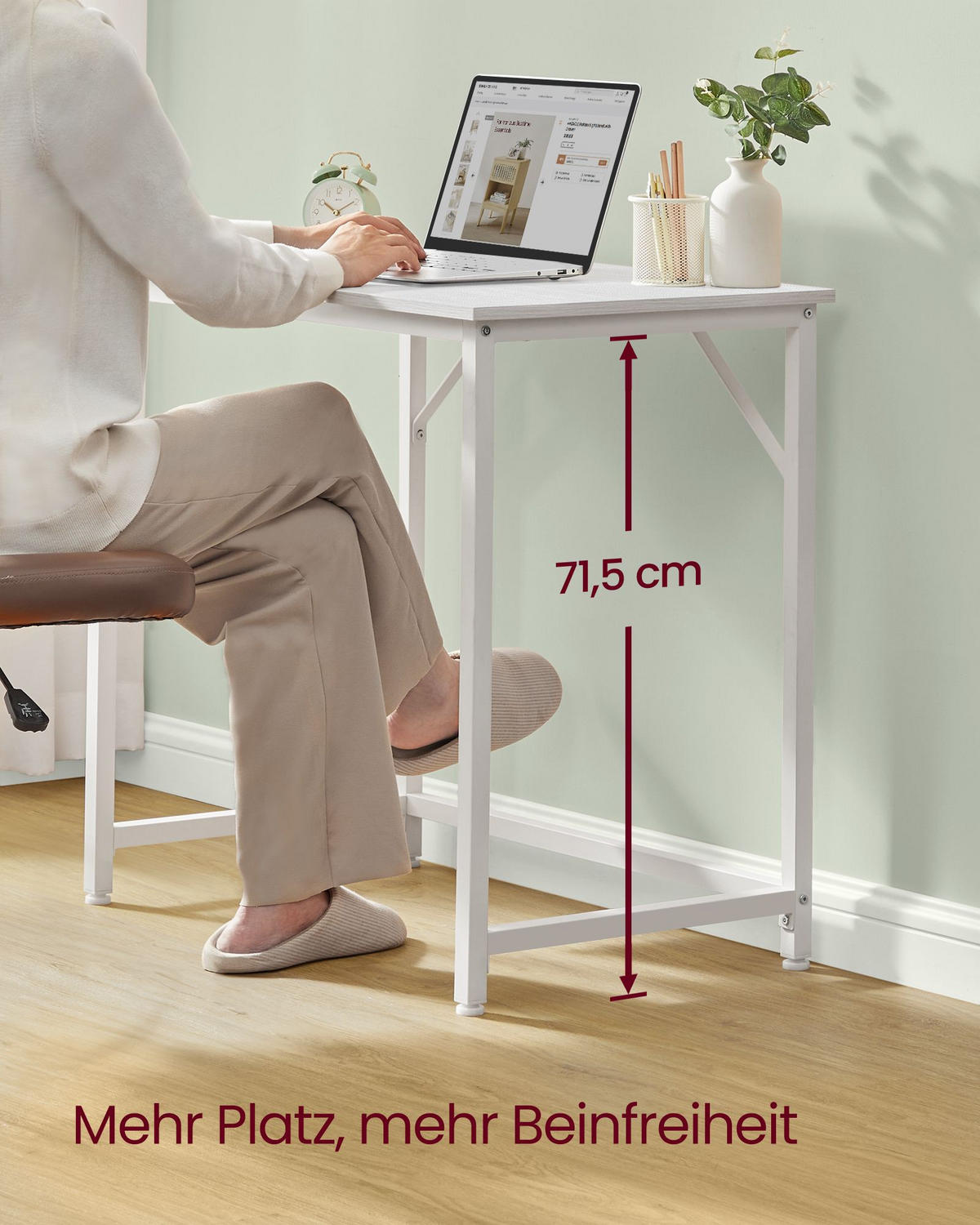 SCHREIBTISCH MANAMA - Weiß, Holzwerkstoff (50/80/76cm) - Hansiro