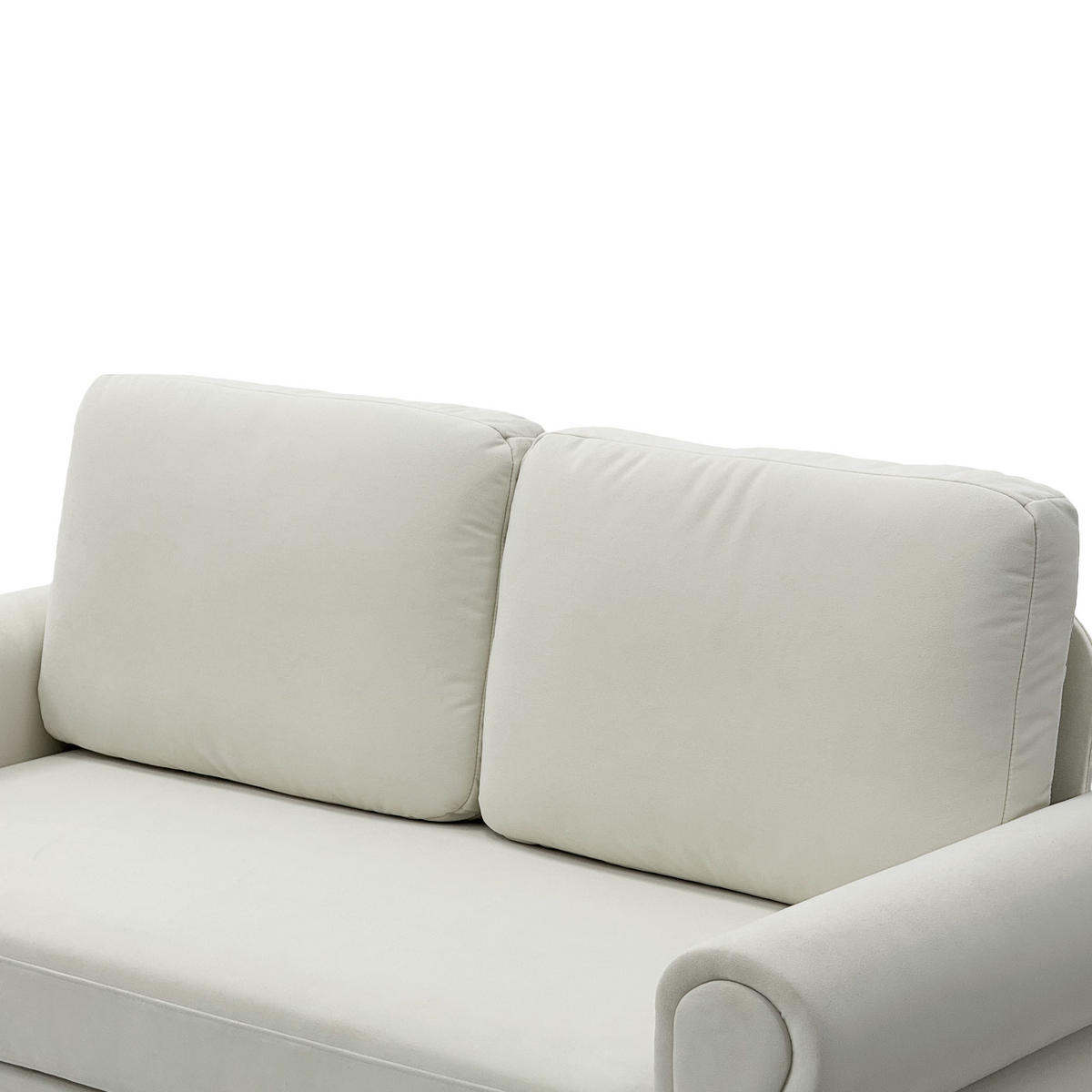2-SITZER-SOFA DE-35060 mit Federkern Cremeweiß - Creme, Metall (81/92/173.5cm) - ComfortXL