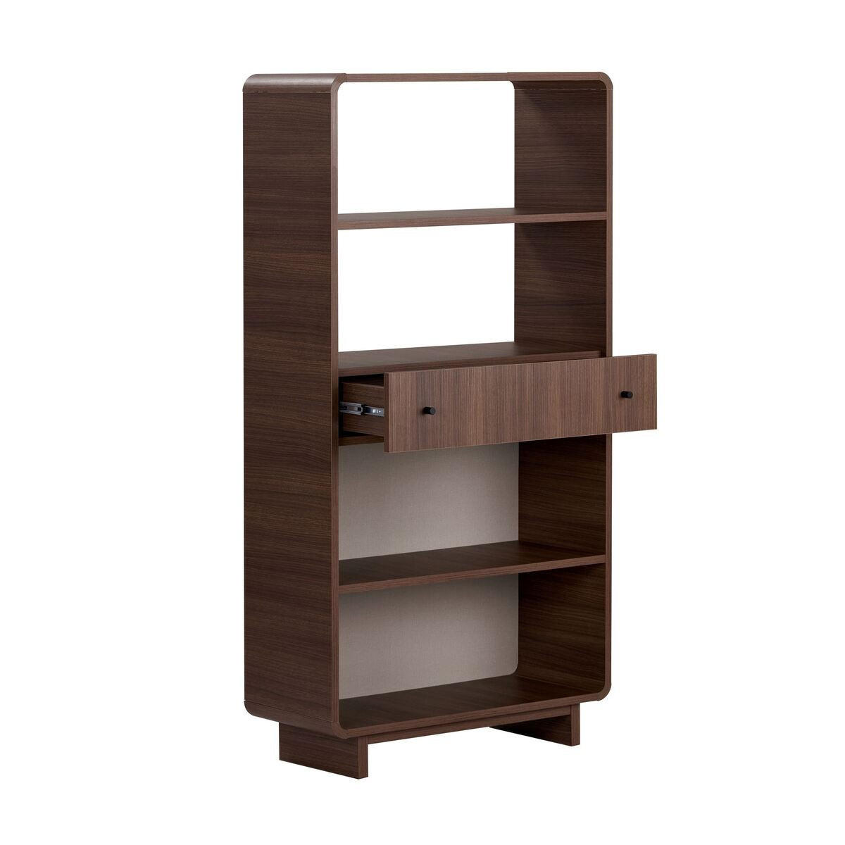 REGAL 1 Schublade, 4 offenen Fächern mit abgerundeten Kanten 34/154/78 cm - Naturfarben, Holzwerkstoff (34/154/29cm) - Calicosy