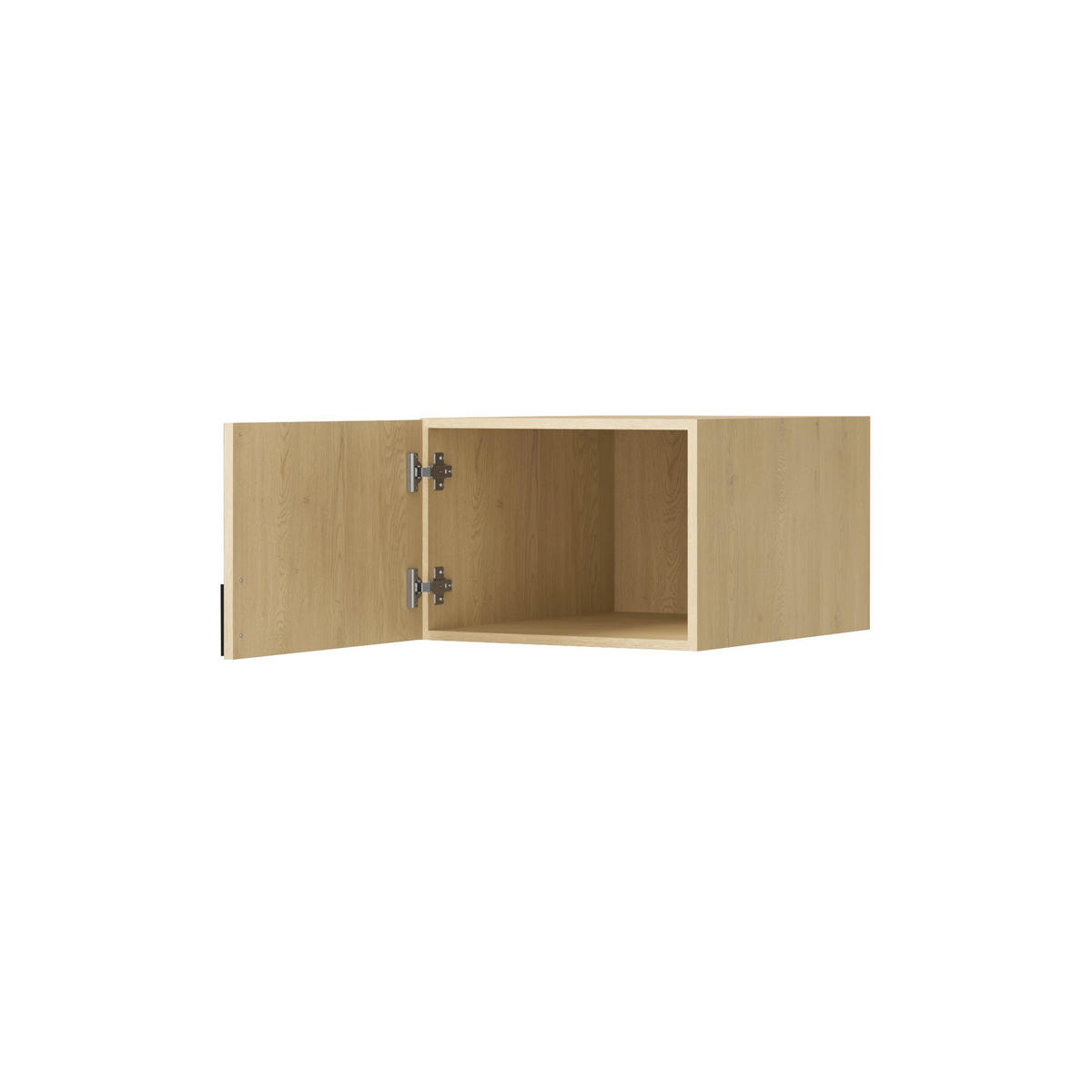 AUFSATZ für Schrank Napoli 1D 50 Eiche Cremona (schwarzer oder goldener Griff) - Eichefarben/Silberfarben, Holzwerkstoff/Kunststoff (50/35/60cm) - mzm24