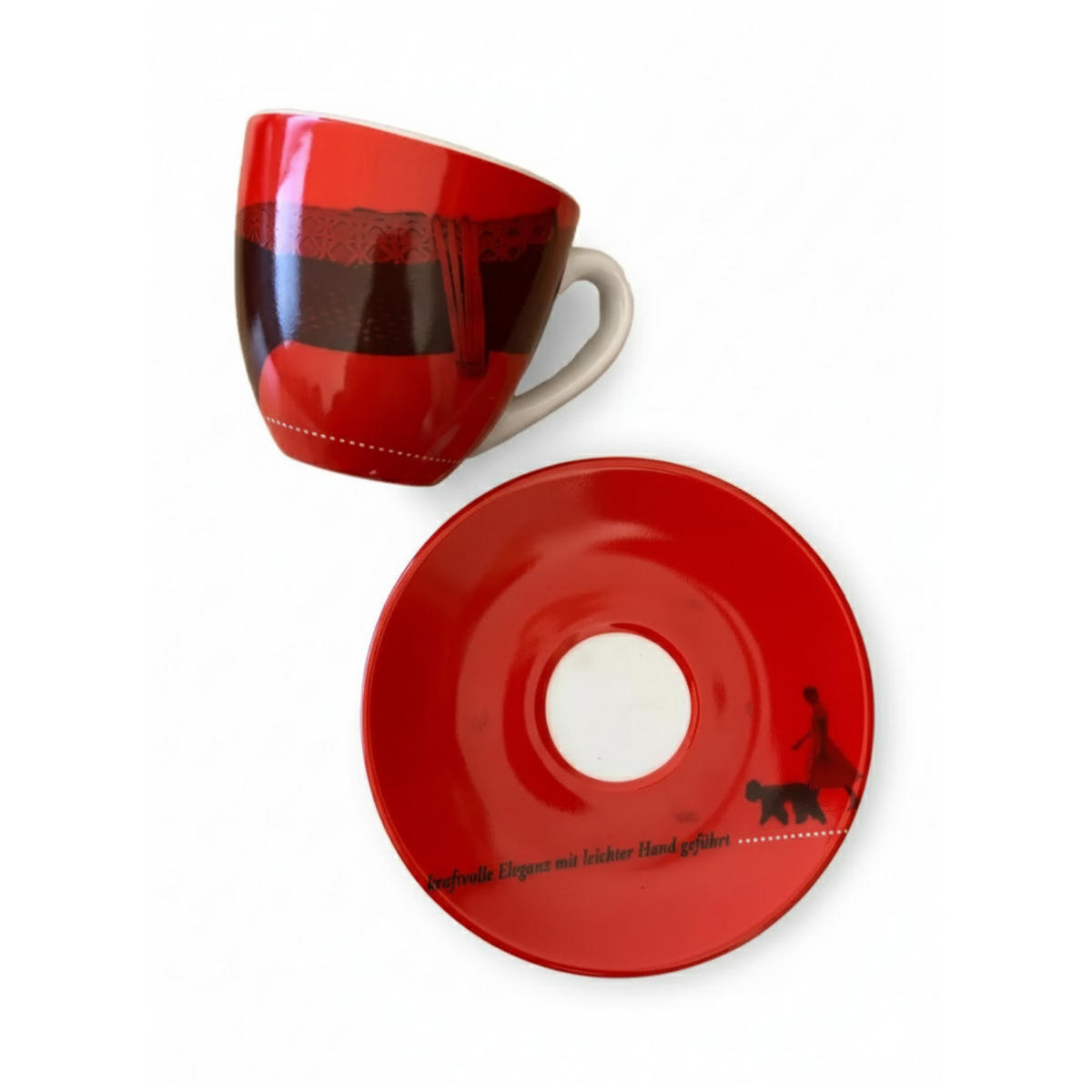 ESPRESSOTASSE Set Rot Porzellan mit Unterteller 2-tlg - Rot, Keramik (0.08L) - Porsche