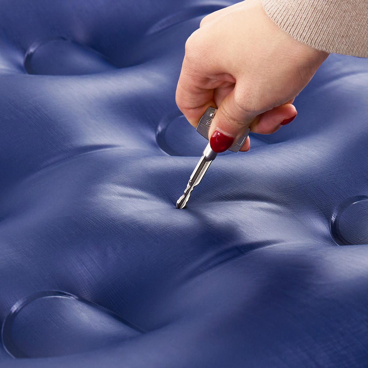 LUFTBETT mit integrierten Kissen OGS32-II-L-HG-P01 - Ahornfarben, Fell (137/191cm) - SoBuy