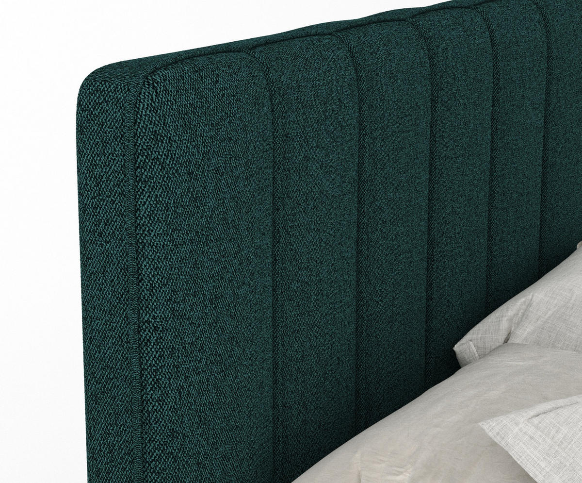 BOXSPRINGBETT Novara Grün 140/200 cm - Schwarz/Grün, Holz/Holzwerkstoff (140/200cm) - Maison de Reve