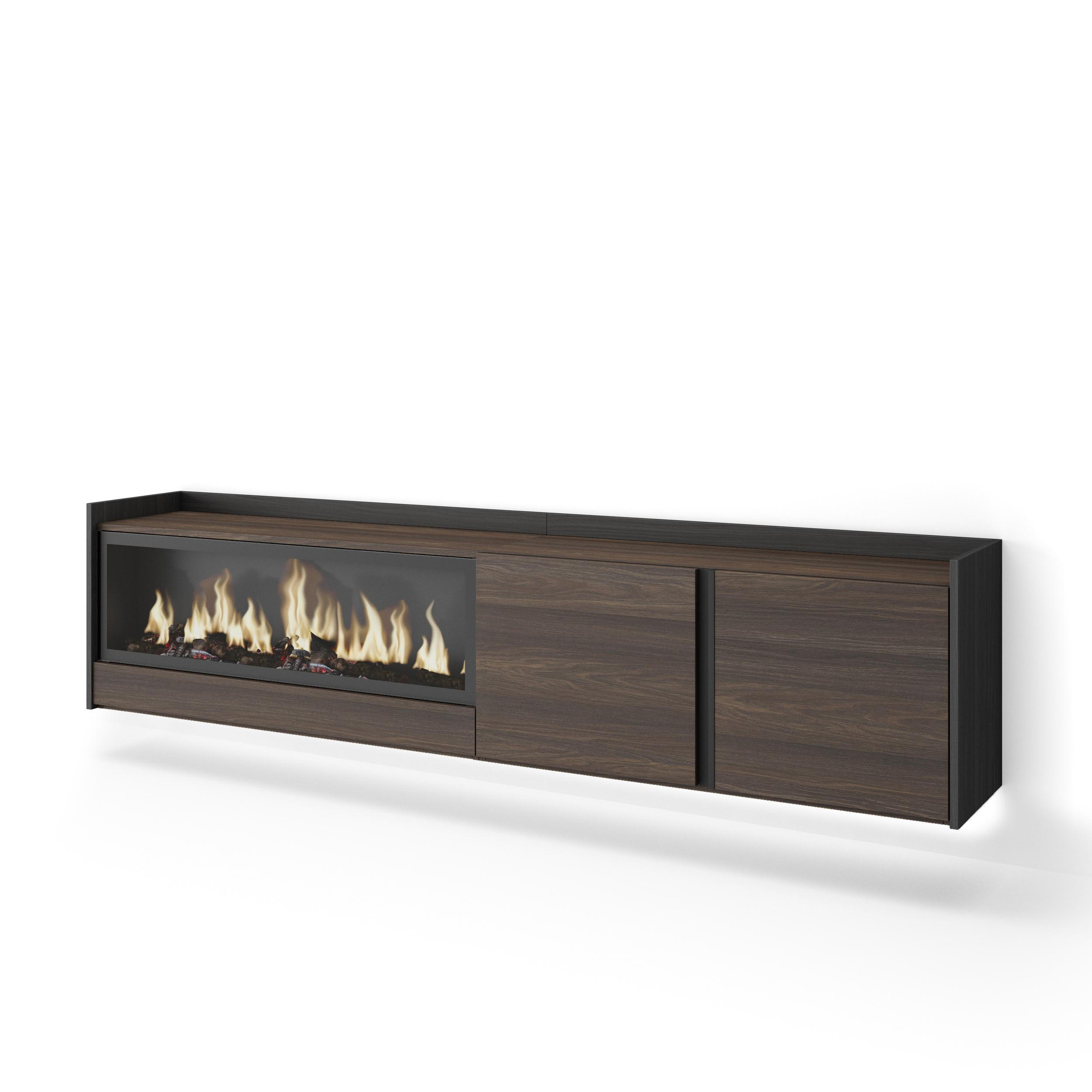 Skraut Home Lowboard, Dunkelbraun 212x50x35 cm