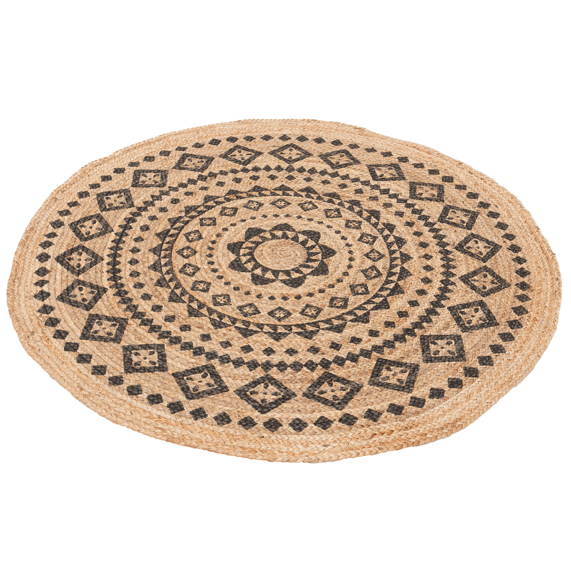 Thumbnail - Pergamon Handgefertigt, Beige, Textil, Rund, 80x80 cm, Teppiche & Böden, Teppiche, Naturteppiche