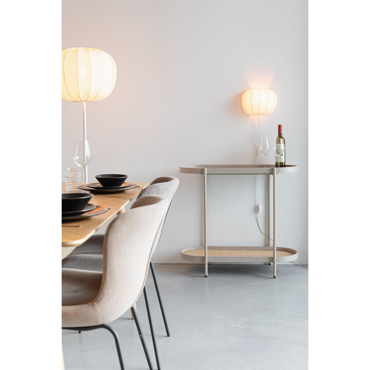 KONSOLENTISCH Amaya Konferenztisch / Wandtafel Holz 85x39 Beige - Beige, Holz (39/85/76cm) - Housecraft Living