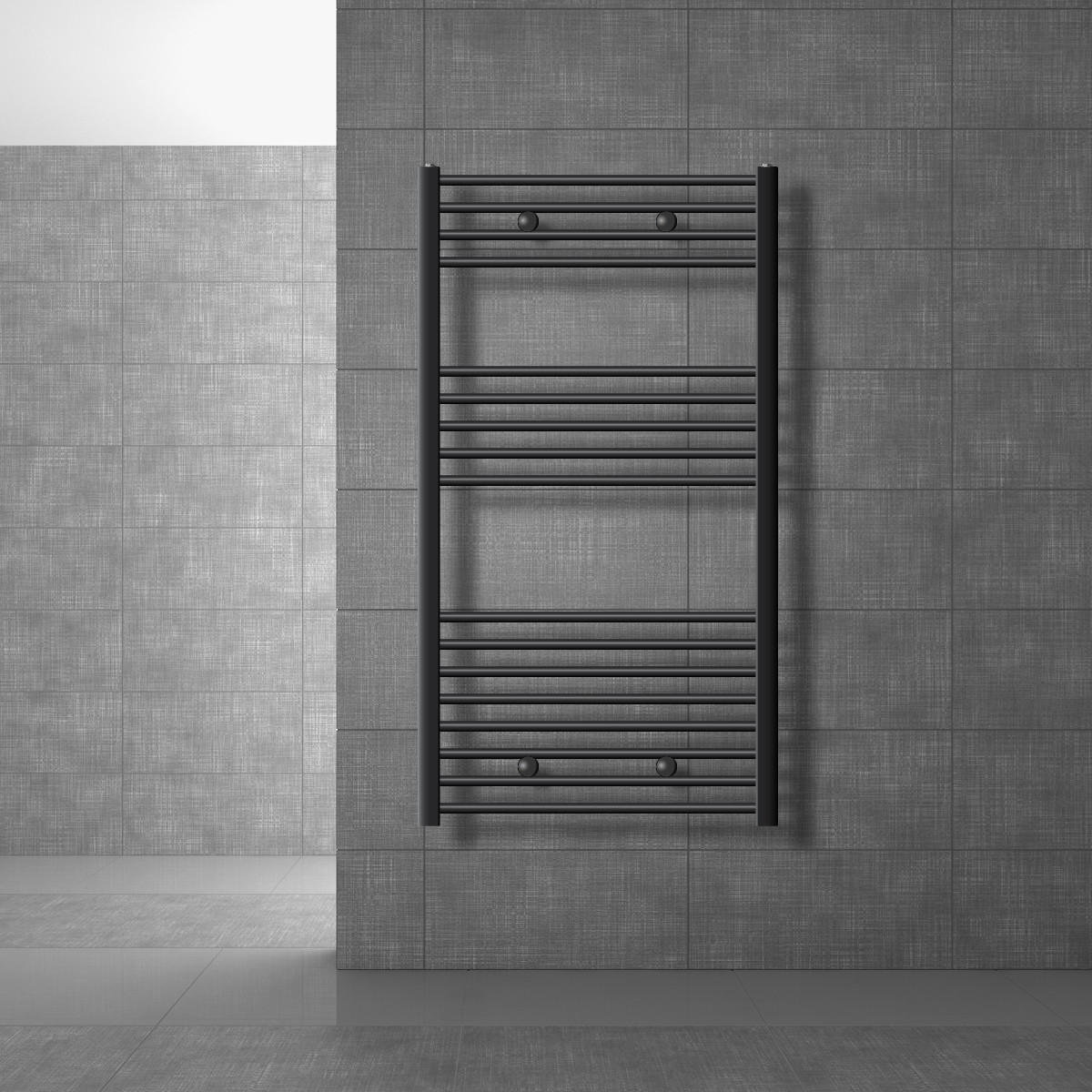 BADHEIZKÖRPER Sahara 750x1200 mm Anthrazit gerade mit Seitenanschluss - Anthrazit, Metall (75/120/5cm) - LuxeBath