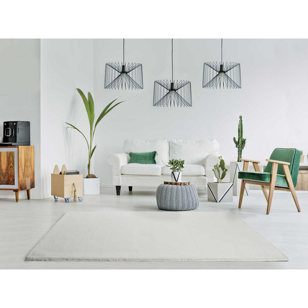 Thumbnail - Atticgo Webteppich, Weiß, Textil, Uni, Rund, 120x120 cm, in verschiedenen Größen erhältlich, Teppiche & Böden, Teppiche,...