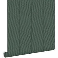 TAPETE Fischgrätmuster 53 cm x 10.05 m - Grün, Papier (53/1000cm) - ESTAhome