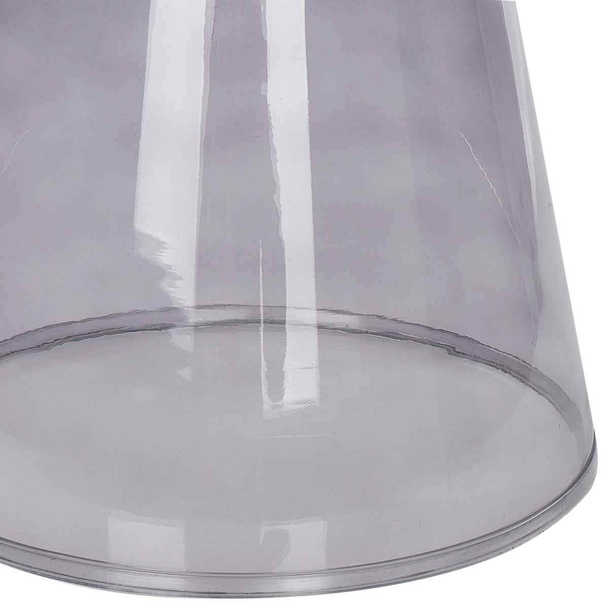 BEISTELLTISCH Rauchglas grau rund 37 cm Laguna - Grau, Glas (37/37/43cm) - Beliani