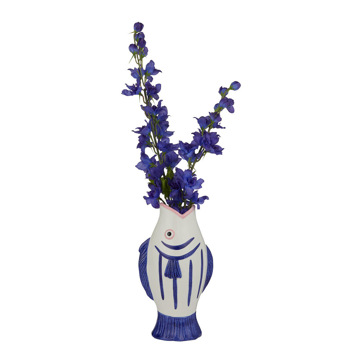 VASE Bacalhau Fisch 15cm - Blau, Keramik (15cm) - Butlers