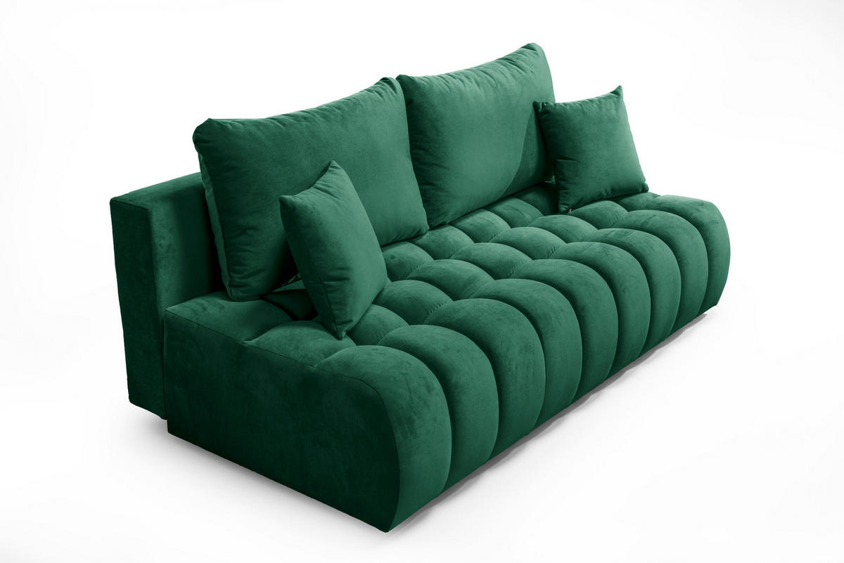 SOFA 200 cm in Grün - Grün, Textil (200/92/115cm) - Home Collective