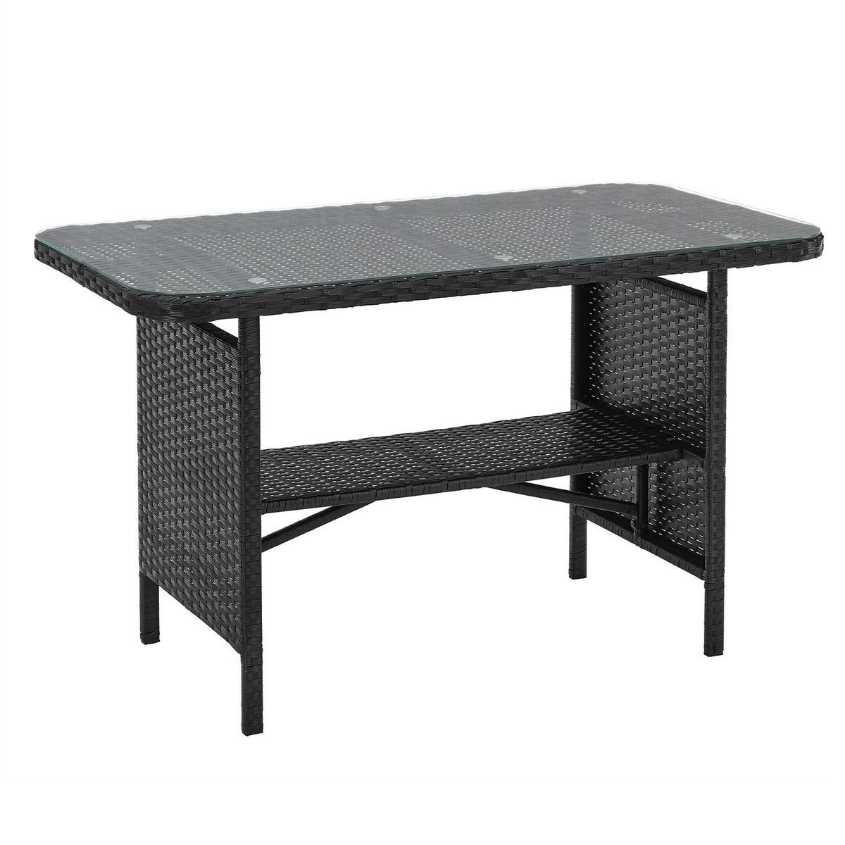 GARTENLOUNGE Dallas Schwarz - Schwarz/Grau, Metall - SVITA