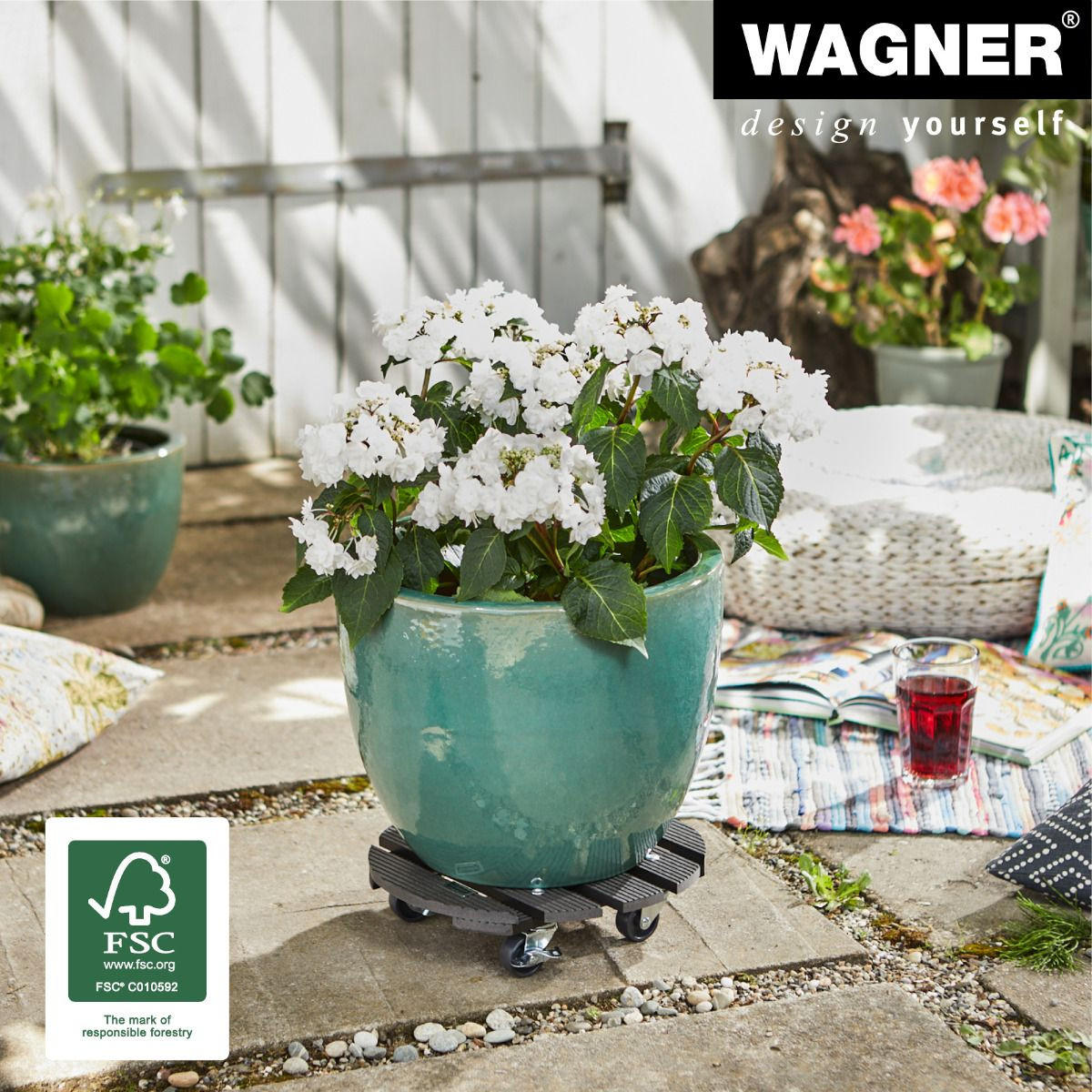PFLANZENROLLER WPC, grau 0525 - Anthrazit, Kunststoff (29/7.5cm) - WAGNER design yourself