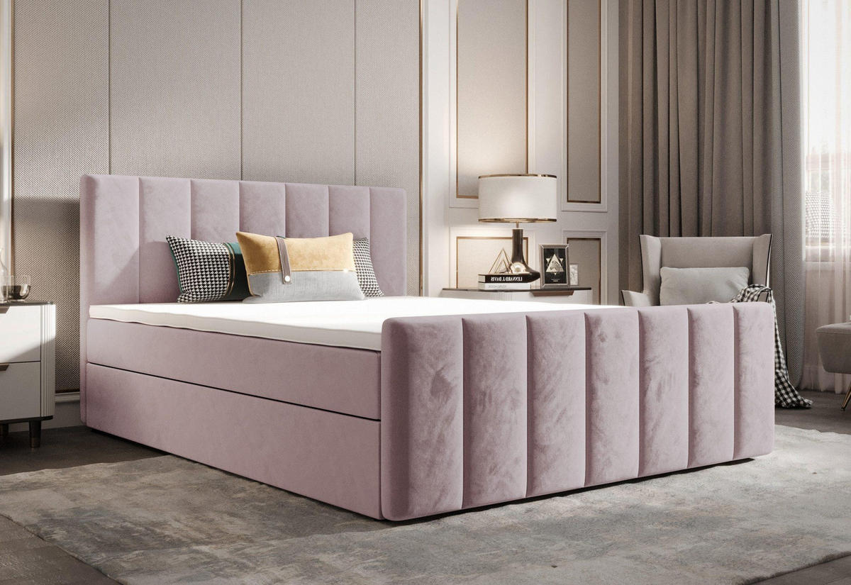 BOXBETT Adelle Rosa 160x200 cm - Rosa, Textil (160/200cm) - B&B Home