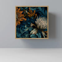 SIDEBOARD MORNING BLOOM, Eichefarben, 57,5x42x57,5 cm, Ohne Füße - Eichefarben/Multicolor, Holzwerkstoff (57.5/57.5/42cm) - SpaceRebels