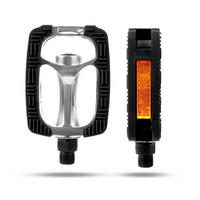 FAHRRADPEDALE Aluminium & Gummi Schwarz mit Reflektoren - Schwarz, Metall (8/1.5/12.5cm)