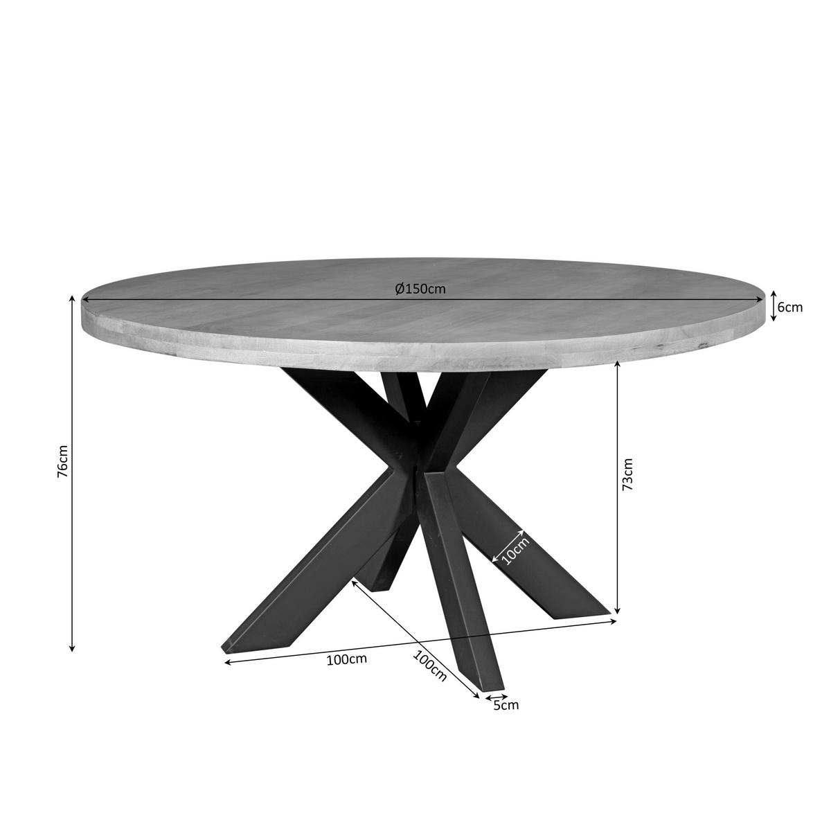 ESSTISCH Ron Braun 150/150/76 cm - Braun, Holz (150/150/76cm) - Starfurn