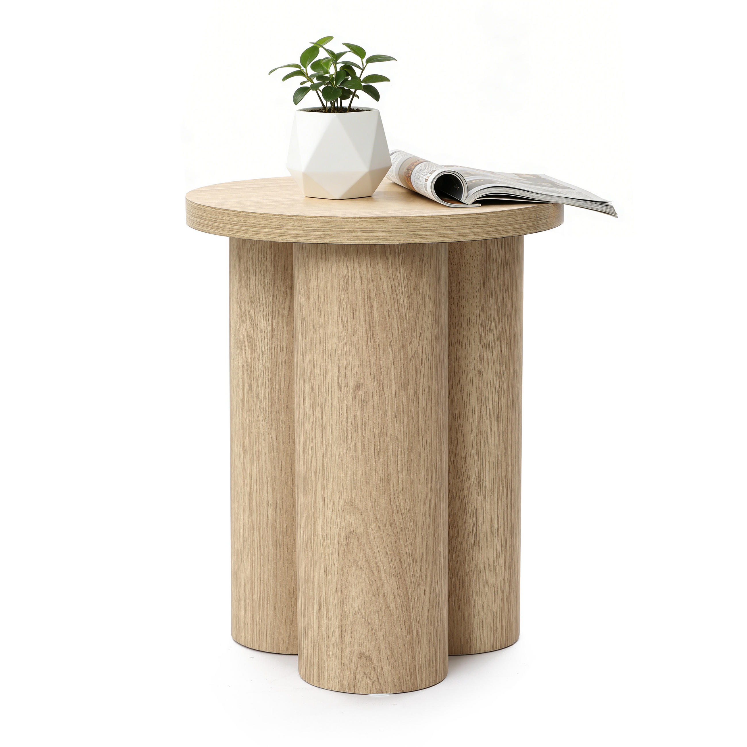 BEISTELLTISCH Rund, Holz | Ø40 x H50 cm - Braun, Holzwerkstoff (40/40/50cm) - Hometopia