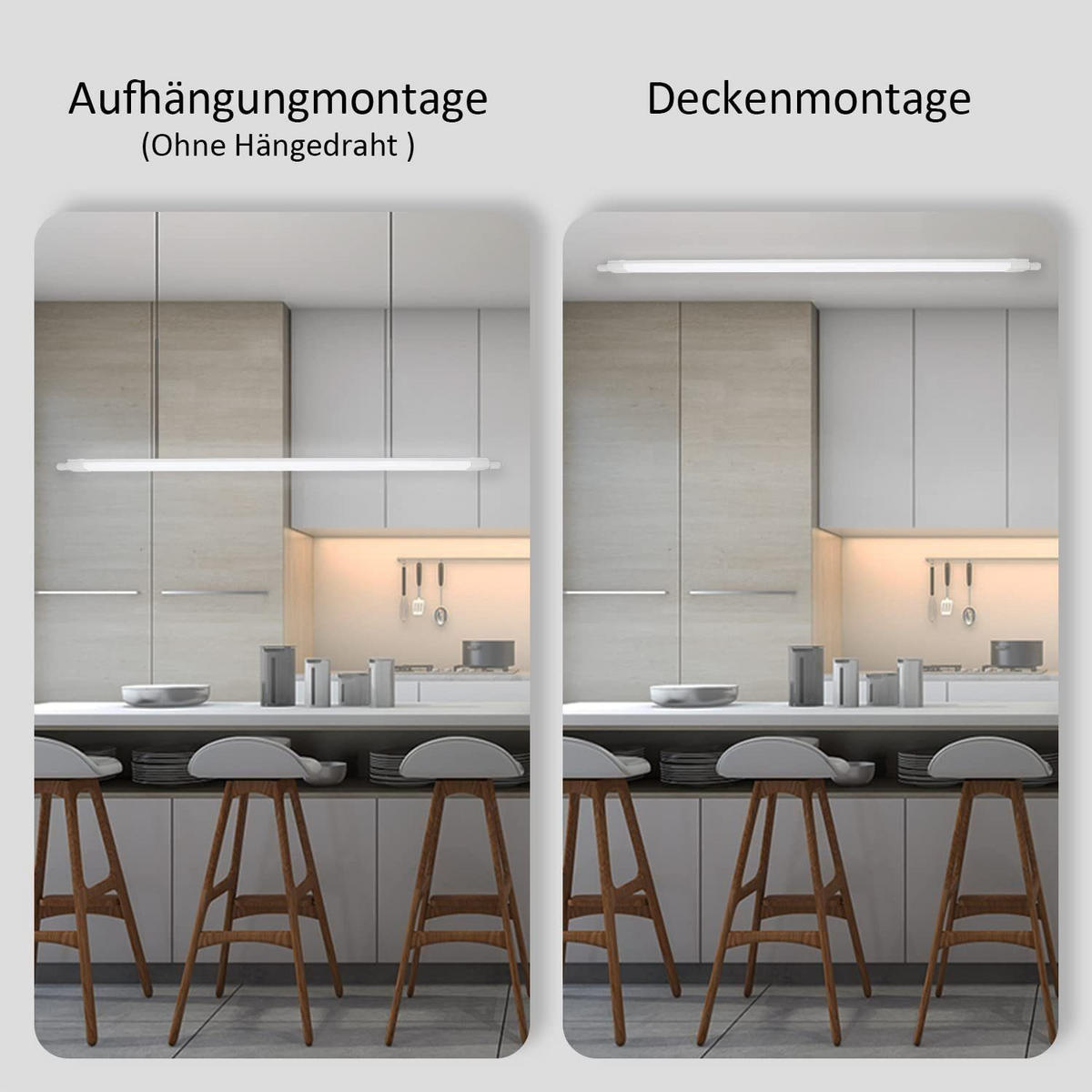 LED-DECKENLEUCHTE 120/5.1/3.1 cm - Weiß, Kunststoff (120/5.1/3.1cm) - Nettlife