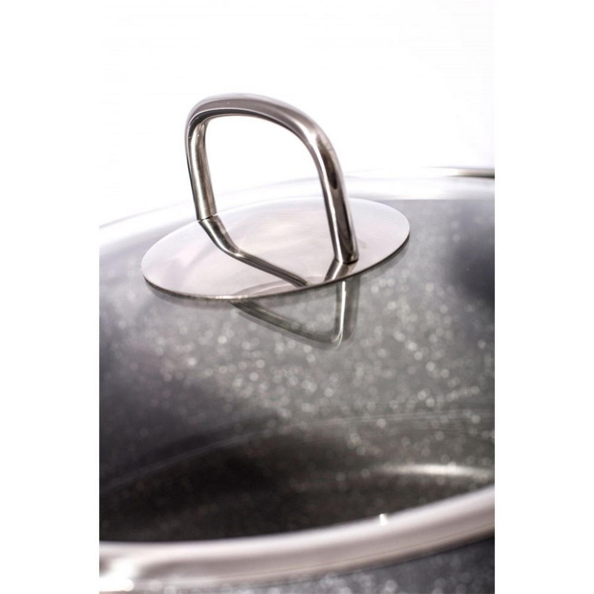 TOPF Grau 28/28/7.5 cm BH1158 - Grau, Metall (28cm) - Berlinger Haus