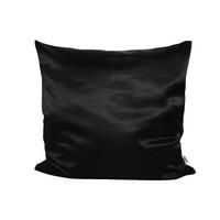 KISSENBEZUG Glanz Satin schwarz 80/80 cm - Schwarz, Textil (80/80cm) - beties Heimtextil