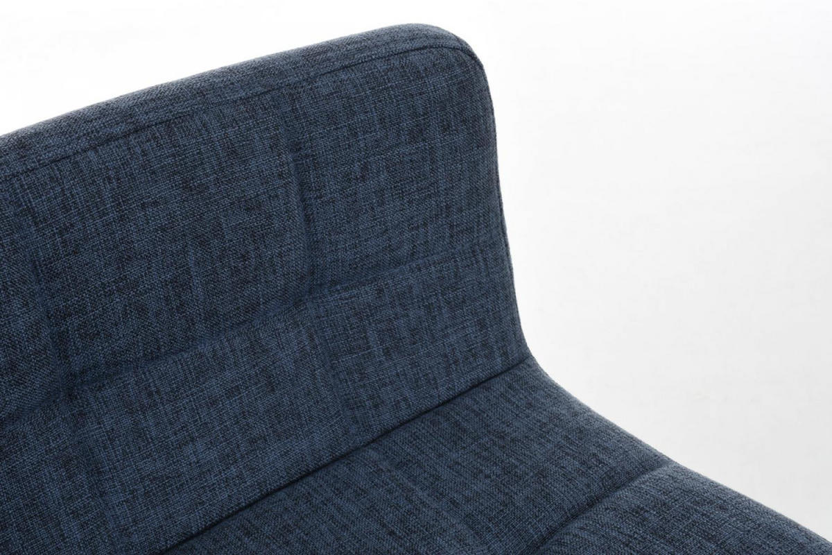 BARHOCKER Stoff Blau - Blau/Eukalyptusholzfarben, Holz/Textil (42/94/49cm) - CLP