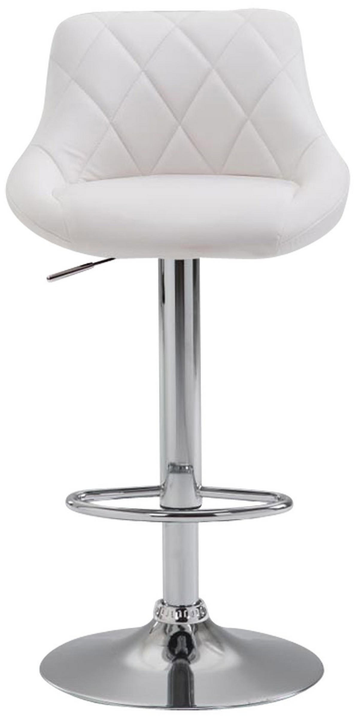 BARHOCKER Lazio 2er Set 83-104 cm Weiß - Weiß, Leder (46/83/49cm) - furnicato