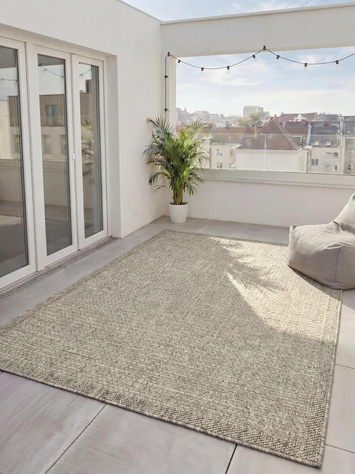 OUTDOORTEPPICH Iowa Dunkelgrau 160/230 cm - Dunkelgrau, Kunststoff/Textil (160/230cm) - benuta