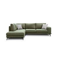 ECKSOFA MEDIOLANE 5-Sitzer, olivgrün - Olivgrün, Holzwerkstoff/Textil (219/282cm) - Courtois Laville