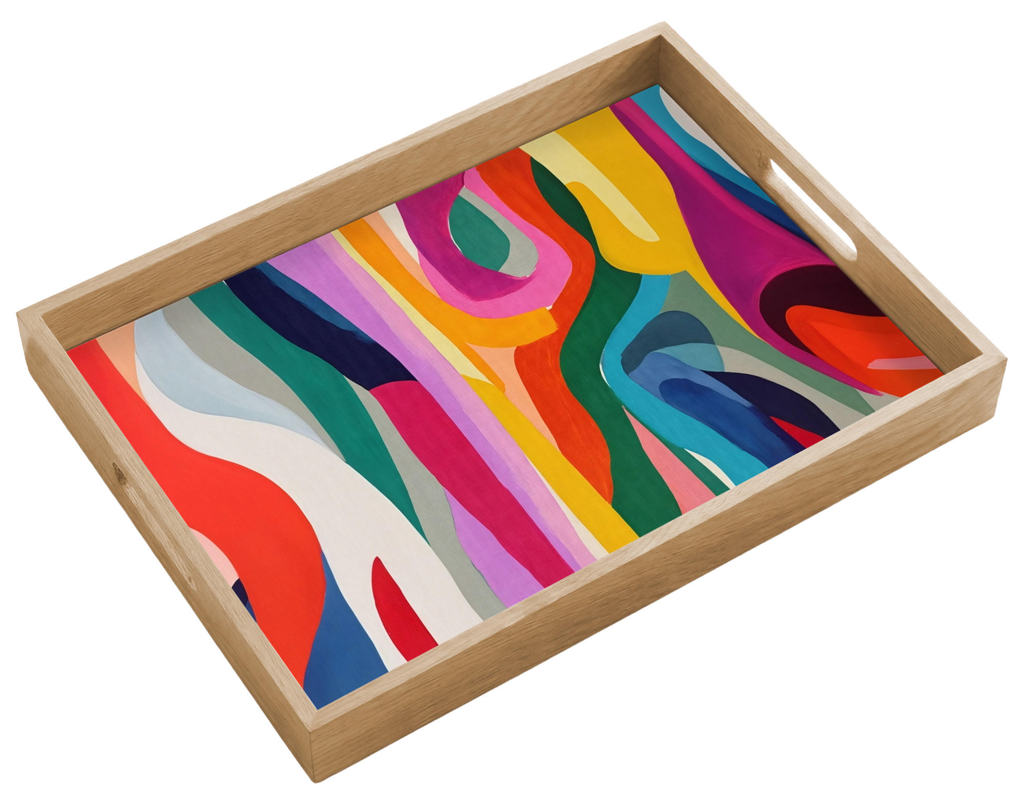 OnlyWow SERVÍROVACÍ PODNOS Abstraktní - barevné - vlny - linie 50x35 cm