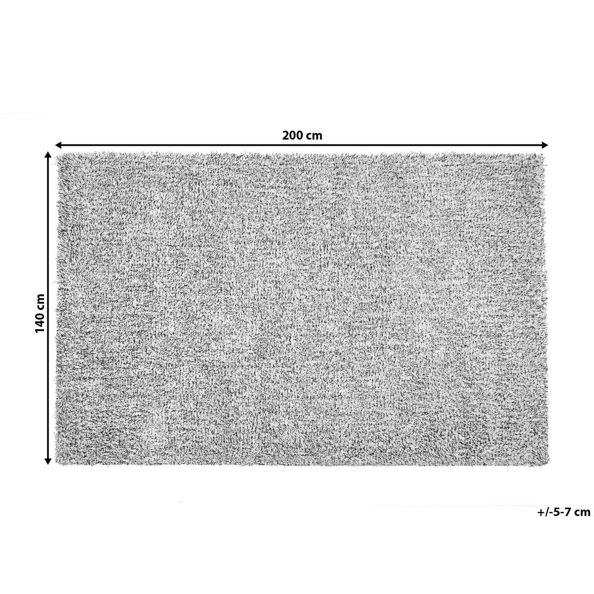 SHAGGY-TEPPICH Demre 200/140 cm - Grau, Kunststoff (140/200cm) - Beliani