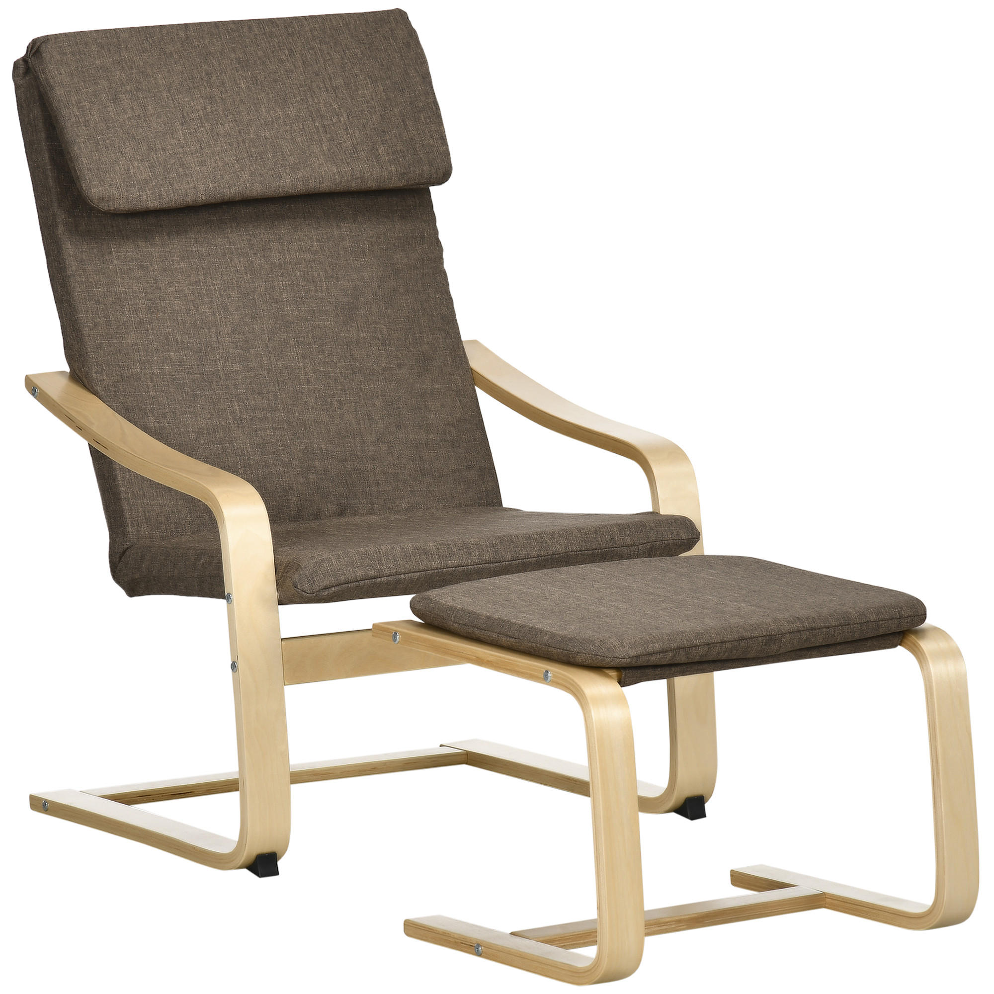 RELAXSESSELSET Braun - Braun, Kunststoff (80/99/66.5cm) - HOMCOM