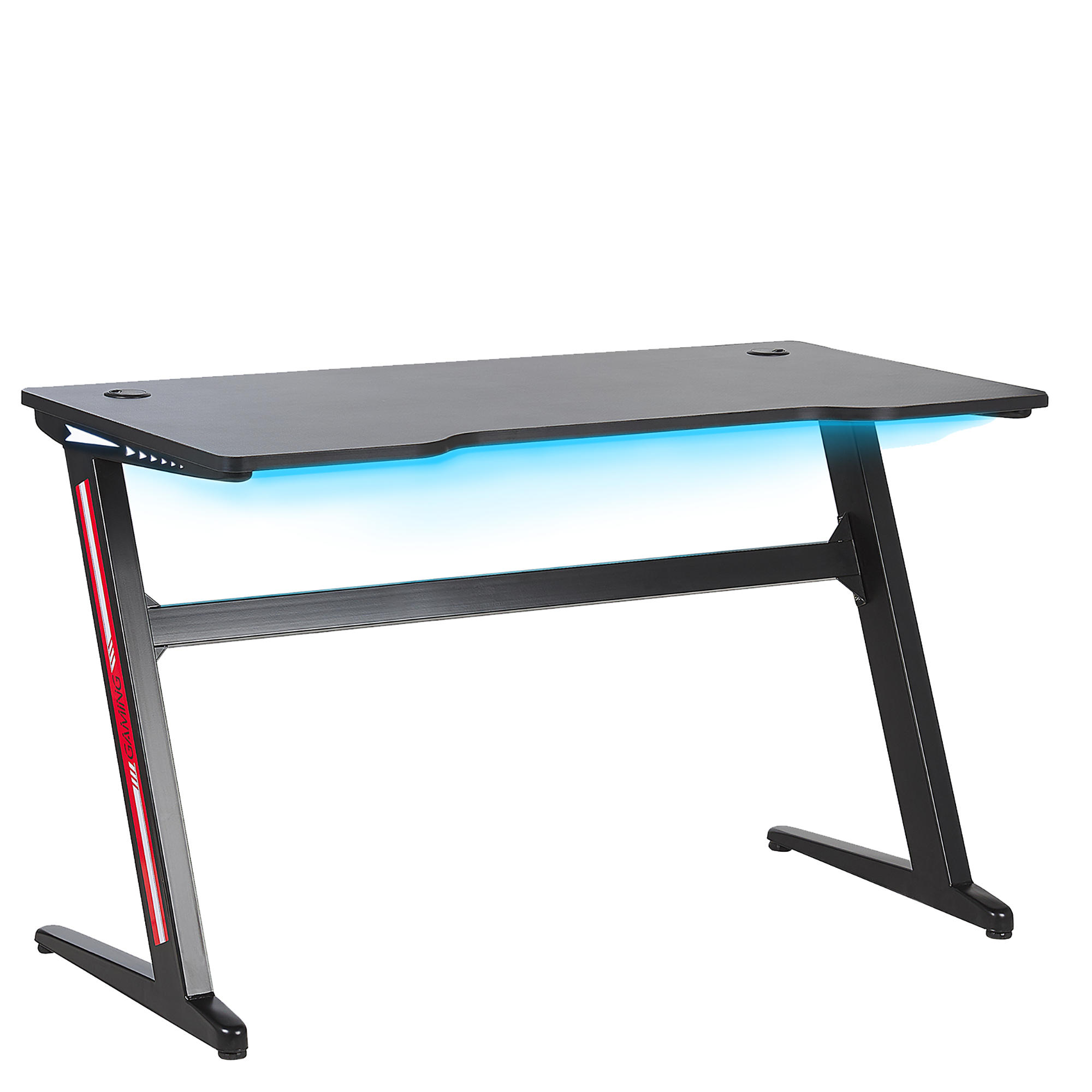 SPIELTISCH schwarz 120/60/73 cm Darfur - Schwarz, Holzwerkstoff (60/120/73cm) - Beliani