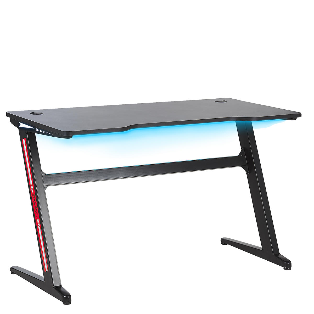 SPIELTISCH schwarz 120/60/73 cm Darfur - Schwarz, Holzwerkstoff (60/120/73cm) - Beliani