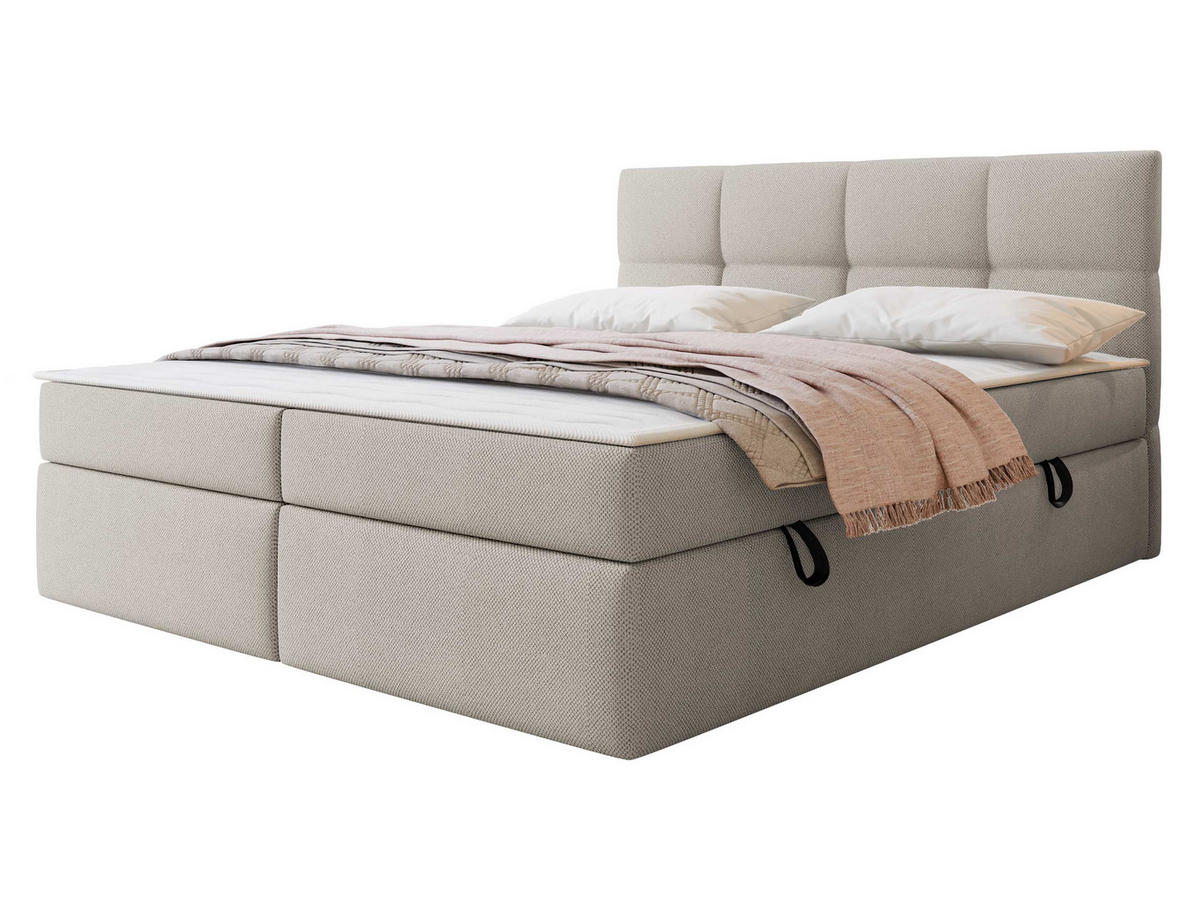 BOXBETT Figaro - Creme/Schwarz, Holz/Textil (160/200cm) - MIRJAN24