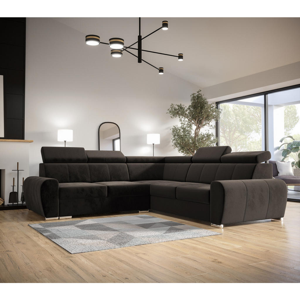 Thumbnail - O-Sofa Ecksofa, Braun, Textil, 3-Sitzer, 255x255 cm, Wohnzimmer, Sofas & Couches, Wohnlandschaften, Ecksofas
