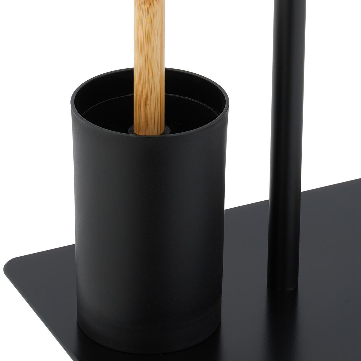 WC-GARNITUR - Schwarz, Holz/Kunststoff (30/66.5/20cm) - Relaxdays