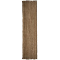 TEPPICH Jute Wende-Design, strapazierfähig ERME, Braun 60x300 cm - Braun, Naturmaterialien (60/300cm) - KADIMA DESIGN