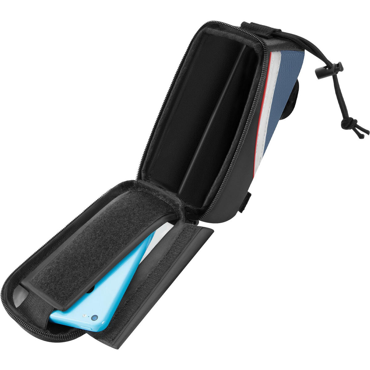 FAHRRADTASCHE Georg mit Fahrradrahmentasche ,wasserabweisend und robust,schwarz/rot - Rot/Schwarz, Textil (9.5/10/20cm) - tectake