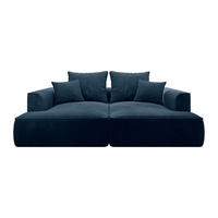 SOFA - 3 Personen - samt - blau Pineta - Blau, Textil (230/67/180cm) - Vente-Unique
