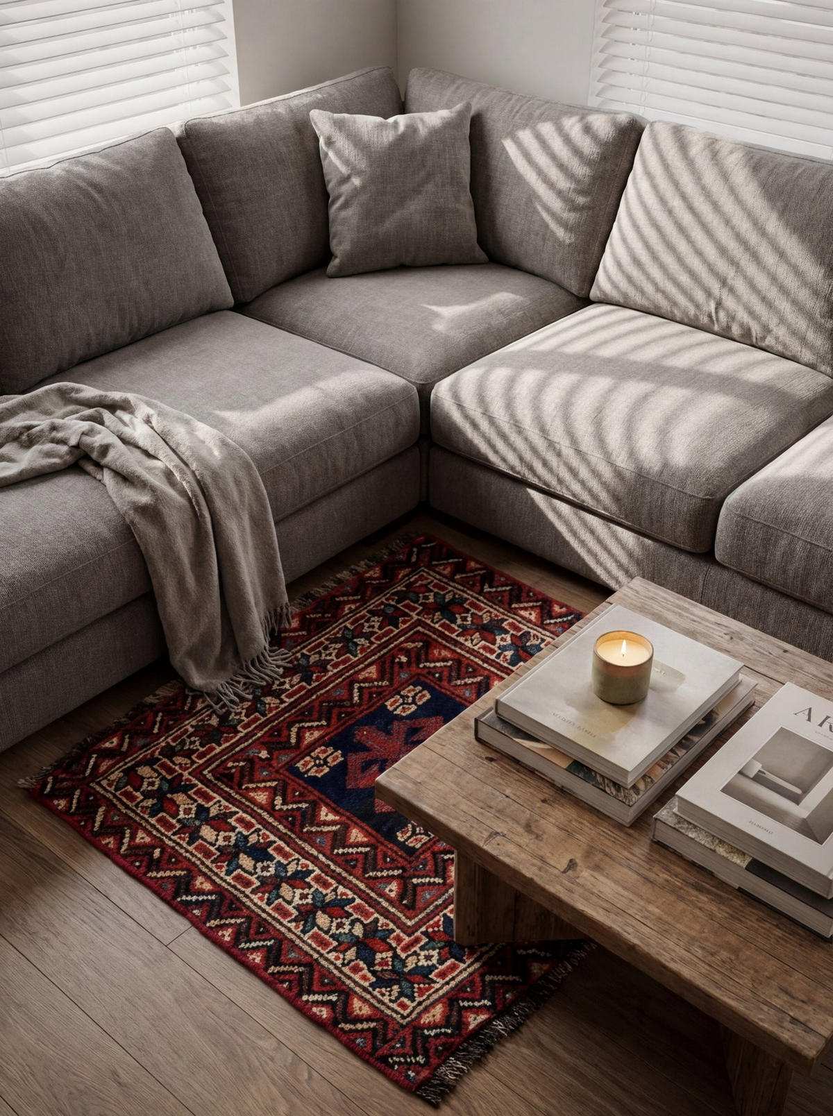 TEPPICH Gashgai Blau 60/63 cm Schurwolle - Blau, Textil (63/60cm) - Looma