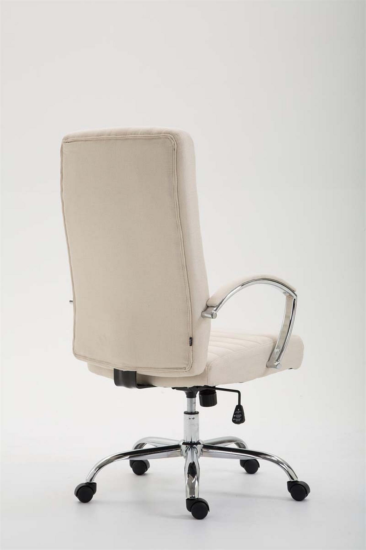 BÜROSTUHL Vallon, Stoff Creme - Creme, Textil/Metall (60/118/68cm) - TPFLiving