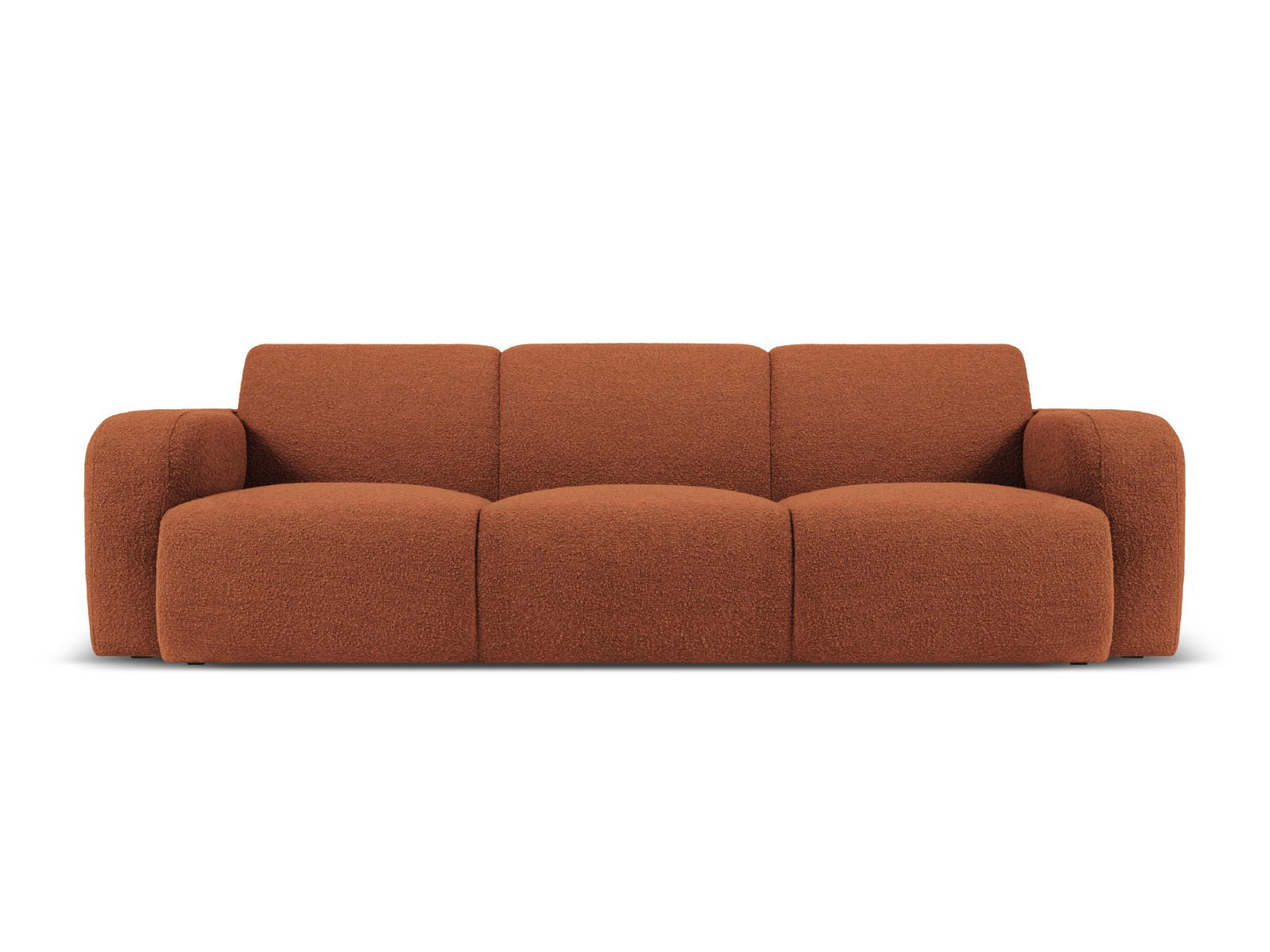 SOFA Molino aus Boucle braun 3 Sitzplätze - Braun, Textil (95/72/235cm) - Micadoni