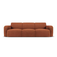 SOFA Molino aus Boucle braun 3 Sitzplätze - Braun, Textil (95/72/235cm) - Micadoni