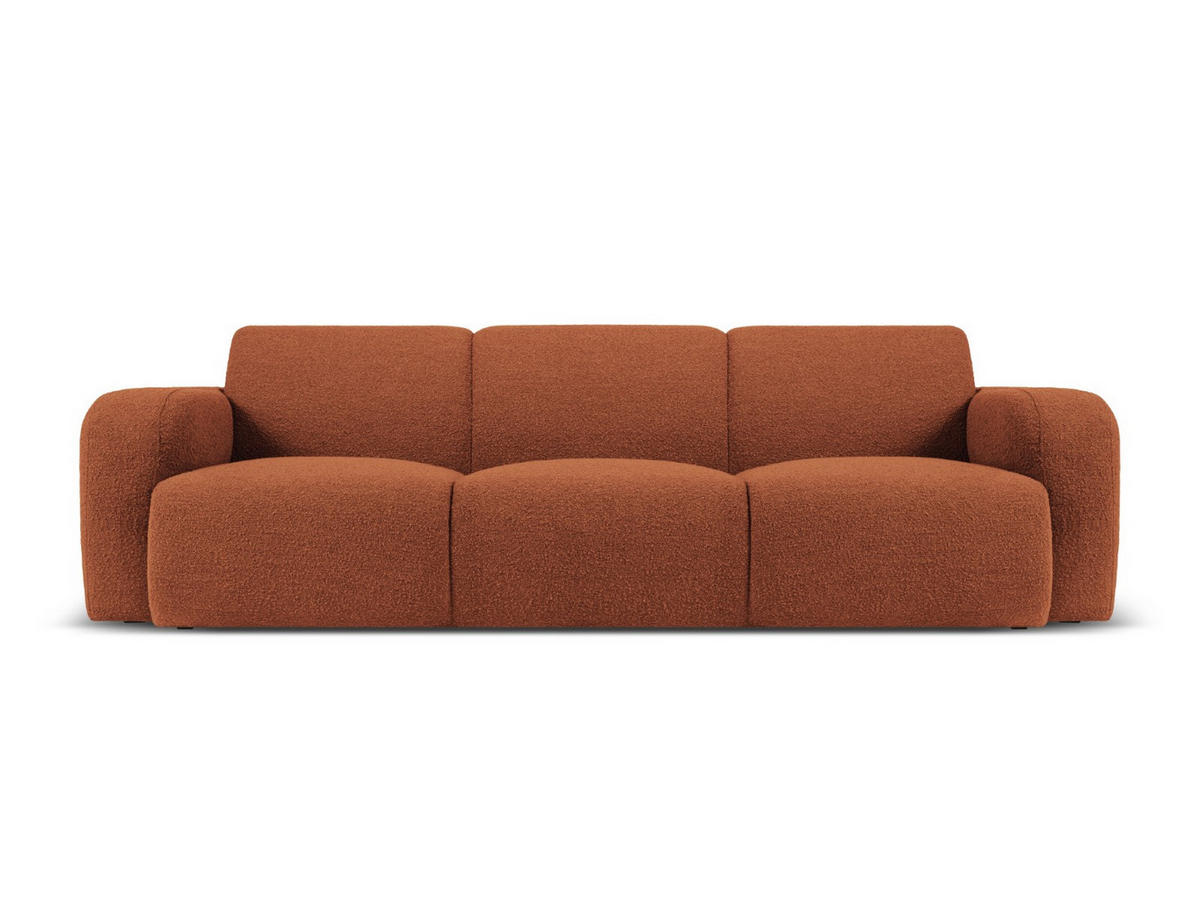 SOFA Molino aus Boucle braun 3 Sitzplätze - Braun, Textil (95/72/235cm) - Micadoni
