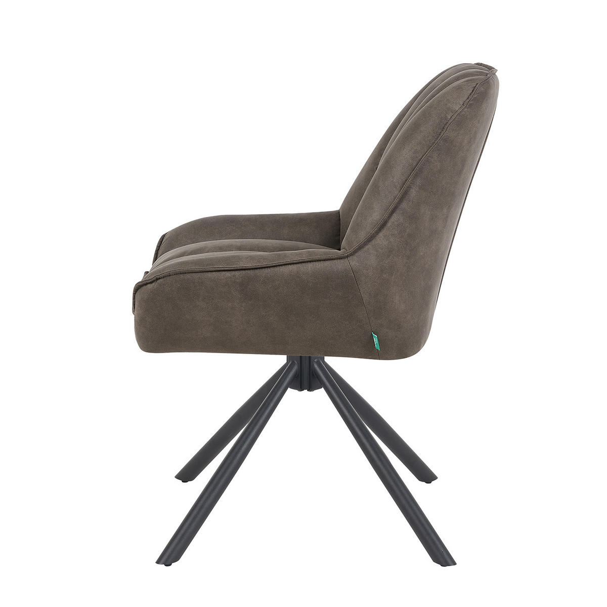 DREHSTUHL Mika-Mira 2er-Set - Taupe/Schwarz, Textil/Metall (60/88/68cm) - DUBI Möbel