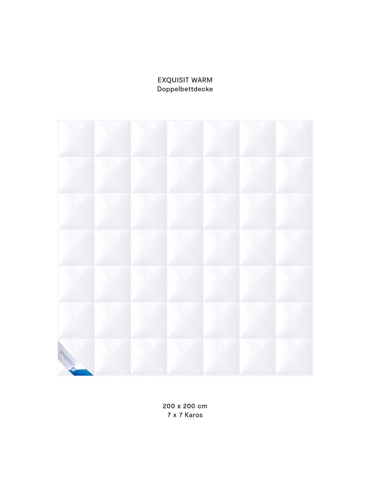 WINTERBETTDECKE EXQUISIT - 100% GÄNSEDAUNEN - Weiß, Naturmaterialien/Textil (200/200cm) - Böhmerwald