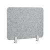 SCHREIBTISCHTRENNWAND 72 x 50 cm Hellgrau Split - Grau, Textil (72/50/1cm) - Beliani